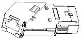 Connector for S2M module for rack installation